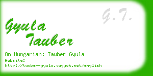 gyula tauber business card